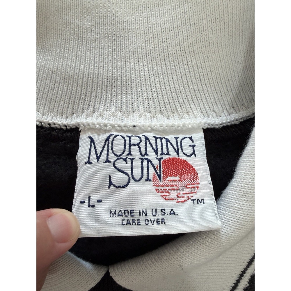 Vintage 90s Morning Sun Floral Garden Size Large Grandma Sweatshirt Orchid NOS - Picture 11 of 11